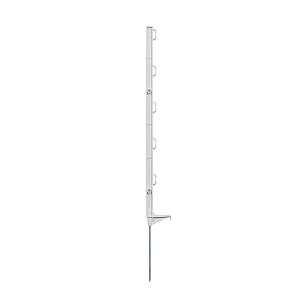 Plastový stĺpik pre elektrický ohradník, dĺžka 70 cm, 5 očiek, biely