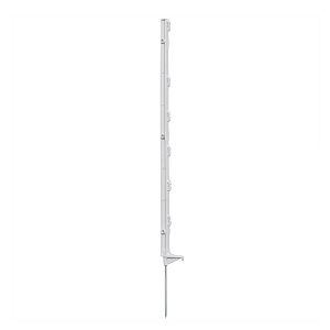 Plastový stĺpik pre elektrický ohradník, dĺžka 86 cm, 6 očiek, biely