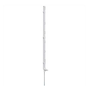 Plastový stĺpik pre elektrický ohradník, dĺžka 86 cm, 6 očiek, biely