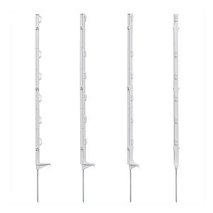Plastový stĺpik pre elektrický ohradník, dĺžka 86 cm, 6 očiek, biely