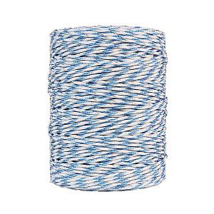 Pletený drôt na elektrický ohradník, priemer 3 mm, bielo-modrý, dĺžka 200 m
