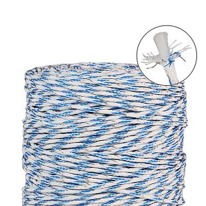 Pletený drôt na elektrický ohradník, priemer 3 mm, bielo-modrý, dĺžka 200 m