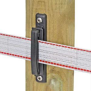 Plochý izolátor pro elektrický ohradník, pro pásku do 60 mm, na hřebík, vrut