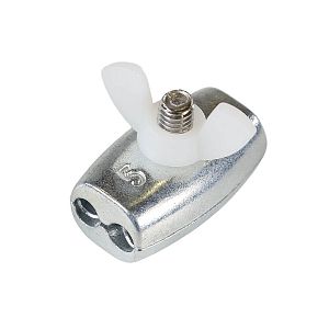 Pozinkovaná kovová spojka na lana elektrického ohradníku s průměrem 4,5 až 6,5 mm