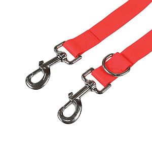 Prepínateľné vodítko pre psa PVC, 2 m, čierna / červená