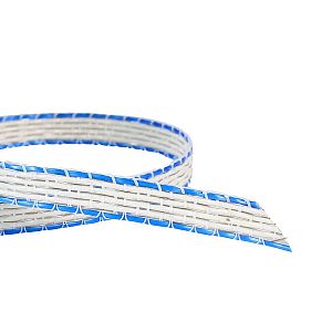 PVC páska na elektrický ohradník, šírka 12 mm, bielo-modrá, 400 m, 0,01 Ω/m