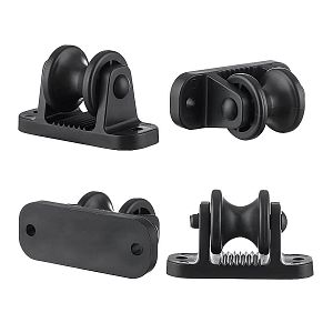 Rohový otočný izolátor s valčekom pre laná do 8 mm, pre skrutky - 4 ks