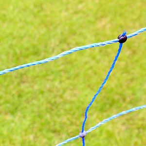 Sada pre elektrický ohradník s modrou sieťou 120 cm proti vlkom + napájací zdroj DUO LTE s 5 J