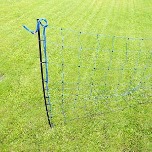Sada pre elektrický ohradník s modrou sieťou 120 cm proti vlkom + napájací zdroj DUO LTE s 8 J