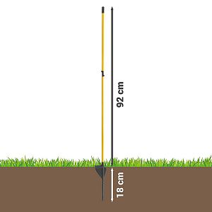 Sklolaminátová tyč pre elektrický ohradník - dĺžka nad zemou 92 cm