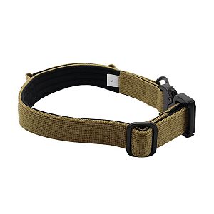 Taktický obojok pre psov K9 s rukoväťou, khaki, veľkosť S - XL