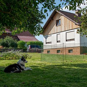 Univerzálna zelená ohradová sieť, nevodivá FIX, dĺžka 15 m, výška 90 cm