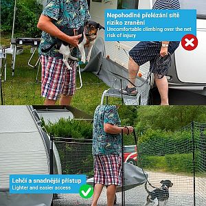 Univerzálna zelená ohradová sieť, nevodivá FIX, dĺžka 15 m, výška 90 cm