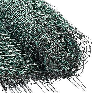 Zelená sieť STANDARD pre elektrický ohradník pre psy, králiky, mačky, výška 65 cm, 25 m, 1 bodec