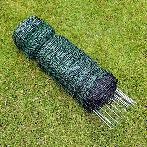 Zelená vodivá sieť STANDARD elektrický ohradník pre psy, králiky, mačky, výška 65 cm, 50 m, 1 bodec