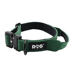 Zelený taktický obojok pre psov K9, praktická rukoväť, S - XL