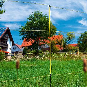 Žltá sieť na elektrický ohradník pre ovce, výška 105, dĺžka 50 m, 1 bodec