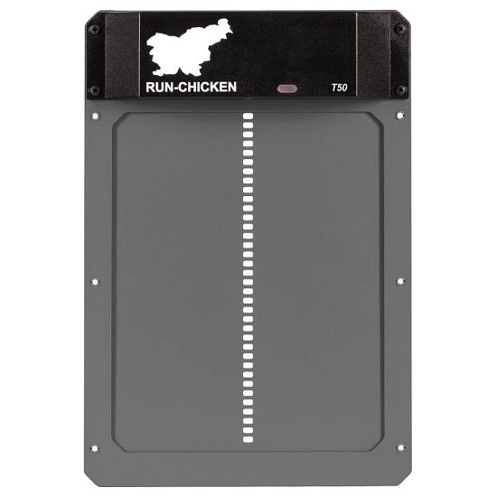 Automatické dvierka do kurníka RUN-CHICKEN T50 – sivé