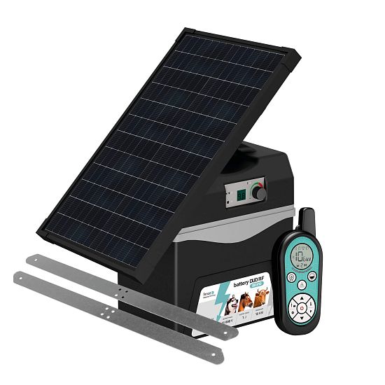 Batéria RF napájací zdroj fencee batéria DUO RF BDX10 s regulátorom + solárny panel 30 W + konzola