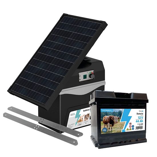 Batériový balík fencee batéria DUO BD50 + solárny panel 30 W + držiak + batéria 44 Ah