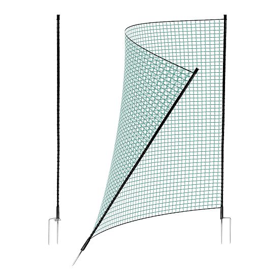 Bránka pre mobilné ohradné siete, výška 120 cm, šírka 90 cm, 2 hroty, nevodivá
