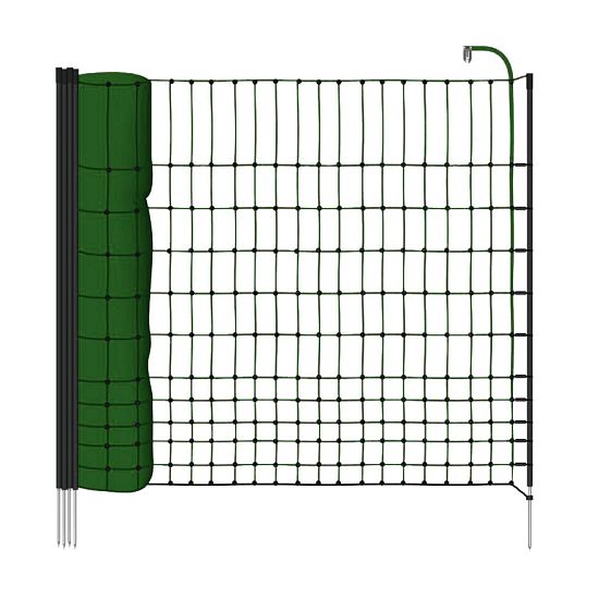 Elektrická sieť STANDARD pre hydinu, sliepky a kurčatá, výška 112 cm, dĺžka 25 m, 1 bodec