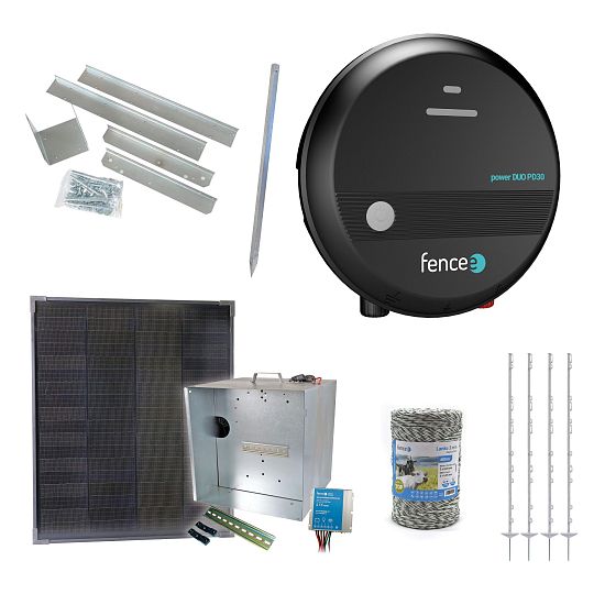 Expertná súprava solárneho plota - Kompletný prenosný box + 3J napájací zdroj, 40 W panel, 3 mm kábel