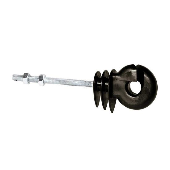 Izolátor pre elektrický ohradník, okrúhly pre laná, káble, pásky, skrutka 97 mm, metrický závit M6 - 10 ks