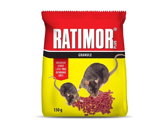 Jed na myši a potkany Ratimor – granuly 150 g sáček