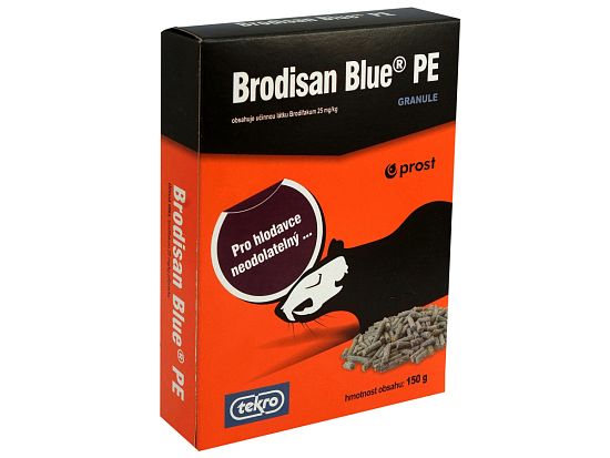 Jed na potkany Brodisan Blue PE – granulát 150 g