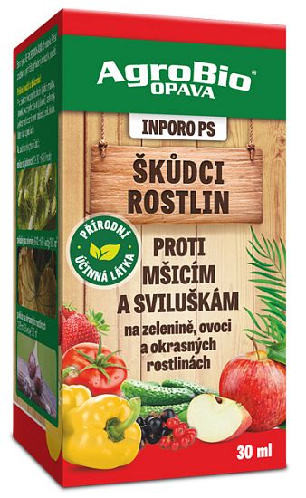 Koncentrát proti mšiciam, blanokrídlovcom, škorpiónom a púčikom na ošetrenie všetkých rastlín INPORO PS - 30 ml
