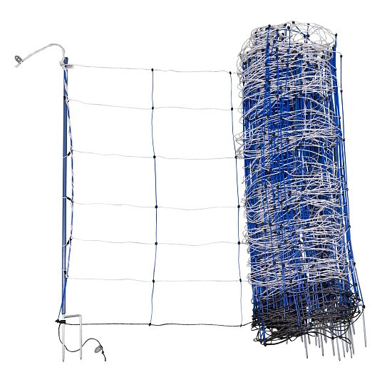 Modrá sieť na elektrický ohradník pre ovce, výška 90 cm, dĺžka 50 m