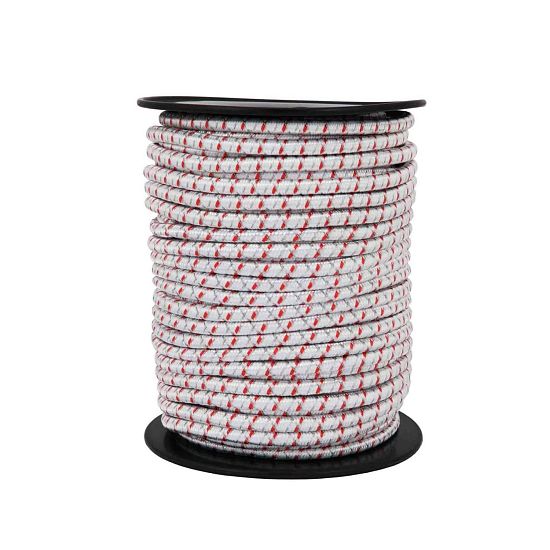 Náhradné gumové elastické lano pre plotovú bránu, priemer 7 mm, pružné, vodivé, 50 m