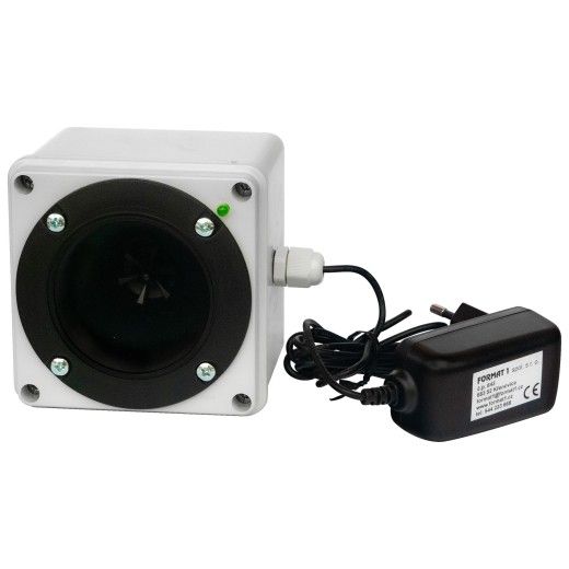 Odháňač myší, kún a potkanov OdH1 Supermax s náhodne sa meniacim zvukom a s adaptérom