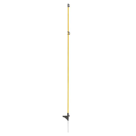 Oválna sklolaminátová tyč pre elektrický ohradník 160 cm, pätka a hrot, 3 izolátory