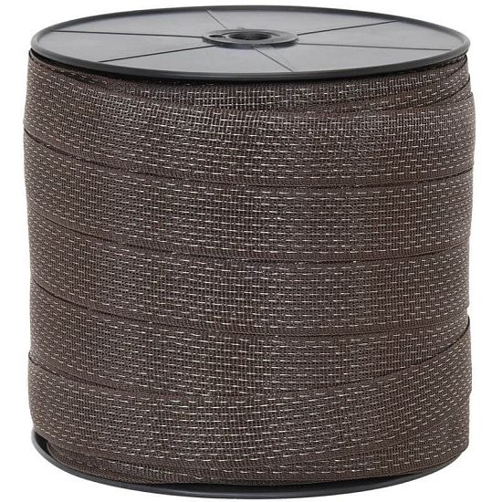 Páska na elektrický ohradník, šírka 40 mm, hnedá, dĺžka 200 m