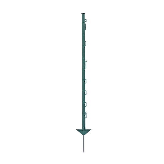 Plastový stĺpik pre elektrický ohradník, dĺžka 105 cm, 10 očiek, zelený