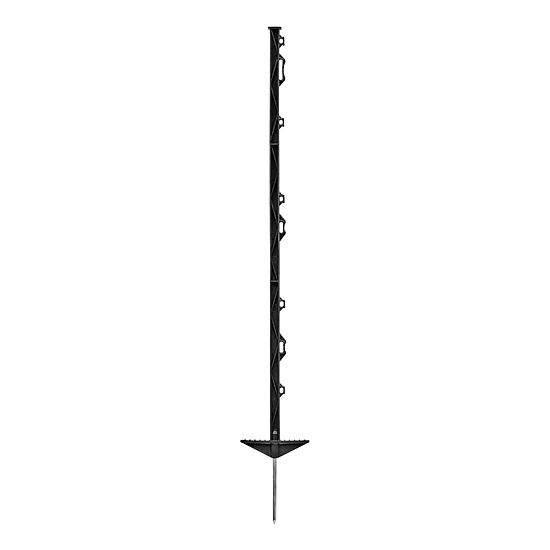 Plastový stĺpik pre elektrický ohradník, dĺžka 105 cm, 8 očiek, čierny