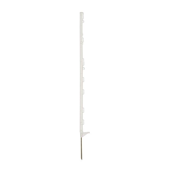 Plastový stĺpik pre elektrický ohradník, dĺžka 105 cm, 9 očiek, biely