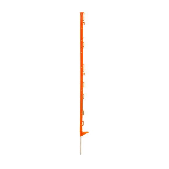 Plastový stĺpik pre elektrický ohradník, dĺžka 105 cm, 9 očiek, oranžový