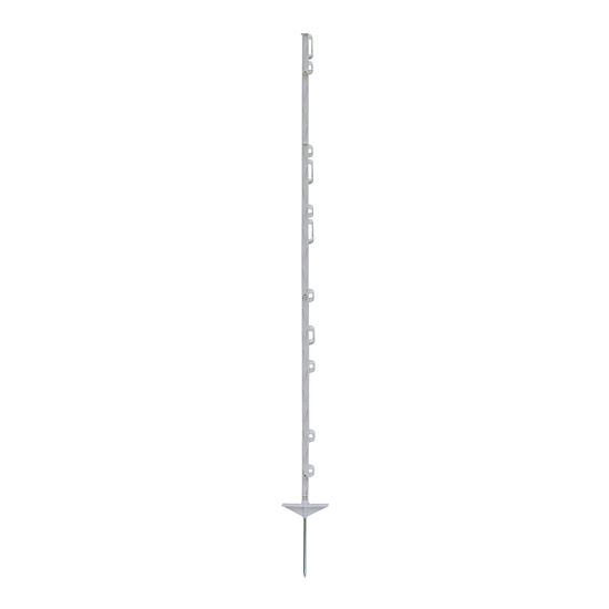 Plastový stĺpik pre elektrický ohradník, dĺžka 156 cm, 11 očiek, biely