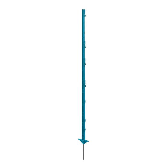 Plastový stĺpik pre elektrický ohradník, dĺžka 156 cm, 11 očiek, modrý