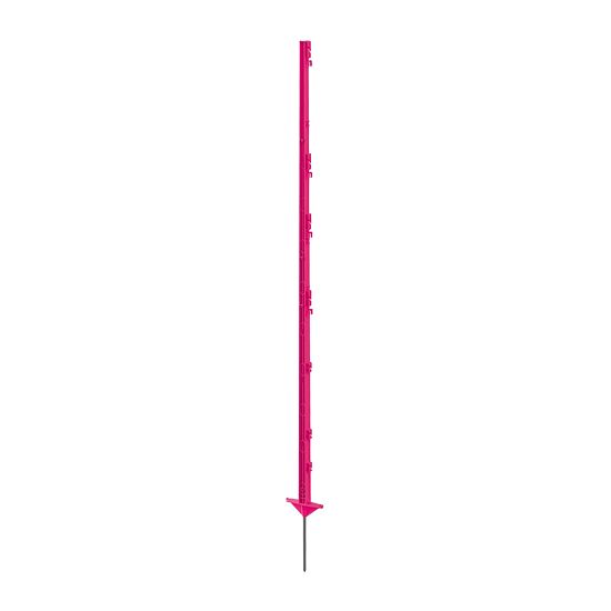 Plastový stĺpik pre elektrický ohradník, dĺžka 156 cm, 11 očiek, ružový
