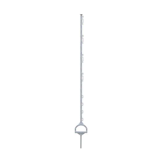 Plastový stĺpik pre elektrický ohradník, dĺžka 157 cm, 12 očiek, biely