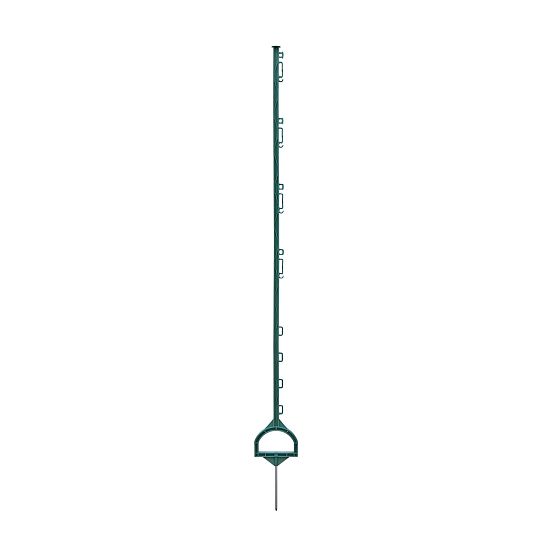 Plastový stĺpik pre elektrický ohradník, dĺžka 157 cm, 12 očiek, zelený