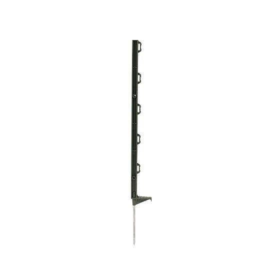 Plastový stĺpik pre elektrický ohradník, dĺžka 70 cm, 5 očiek, tmavozelený