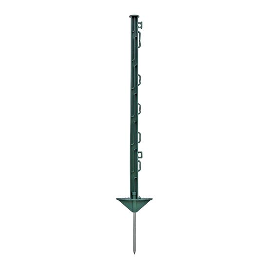 Plastový stĺpik pre elektrický ohradník, dĺžka 74 cm, 7 očiek, zelený