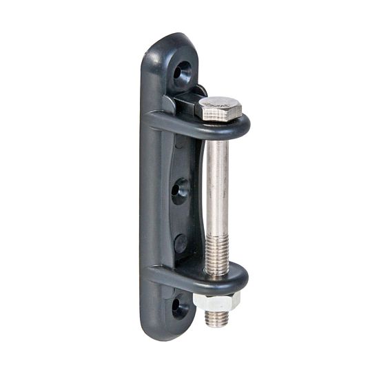 Rohový izolátor na vrut, pro pásku do 60 mm, s železným šroubem – 10 ks
