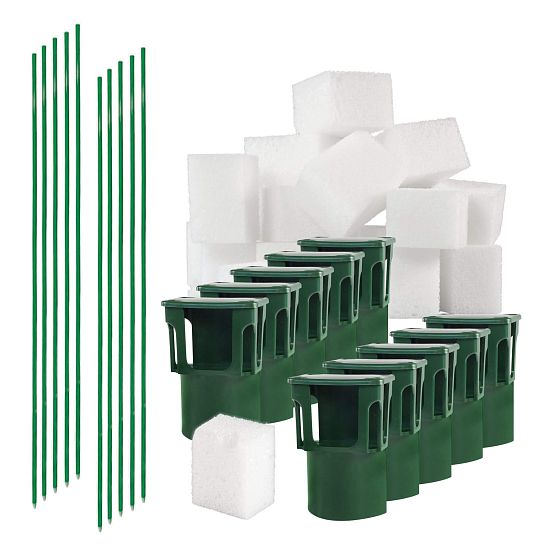 Sada pre pachový ohrada – PROFI držiaky s nosiče pachového ohrada BIO10-PO, sklolaminátové stĺpiky – 10 ks