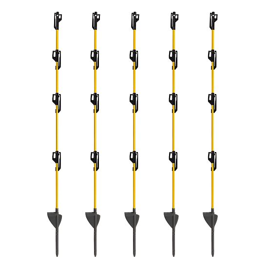 Sklolaminátový stĺpik pre elektrický ohradník 110 cm, pätka a hrot, 4 izolátory - 10 ks